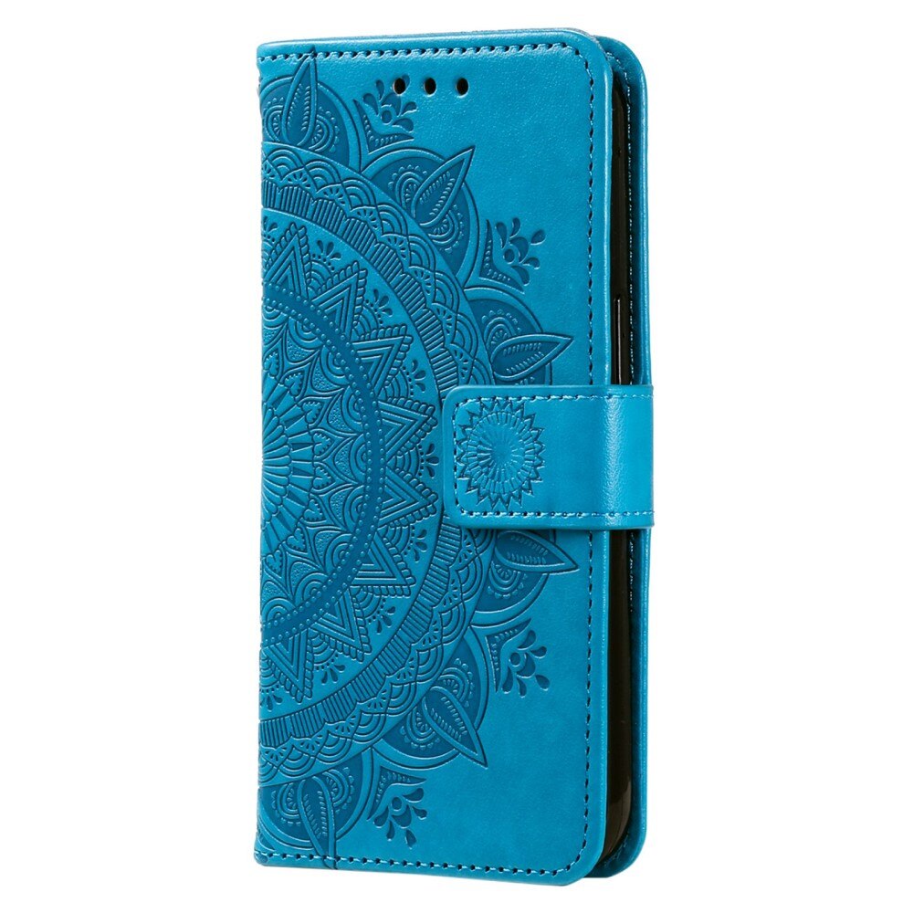 Huawei Mate 50 Pro Leren Mandalahoesje Blauw