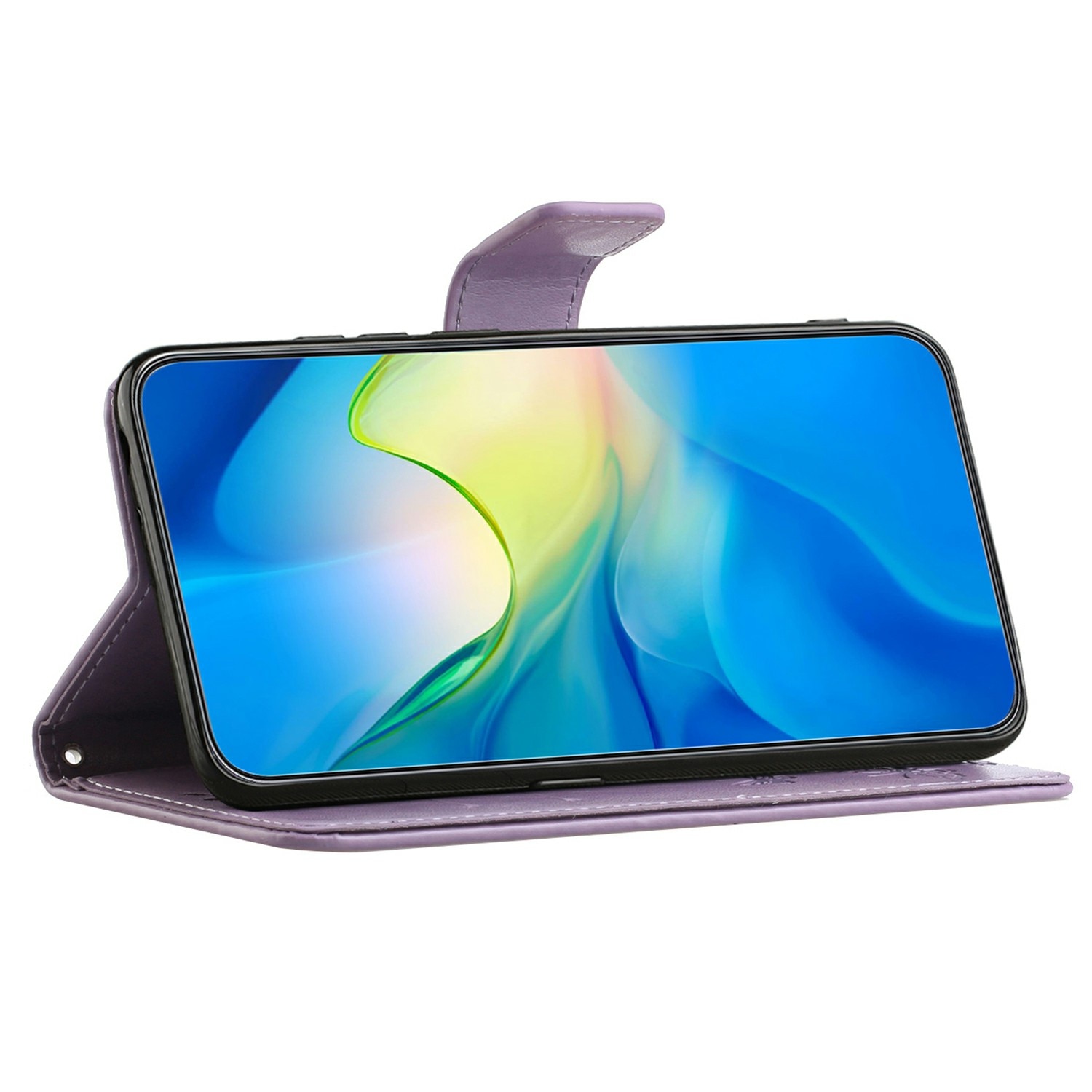 Samsung Galaxy A17 Leren vlinderhoesje Paars