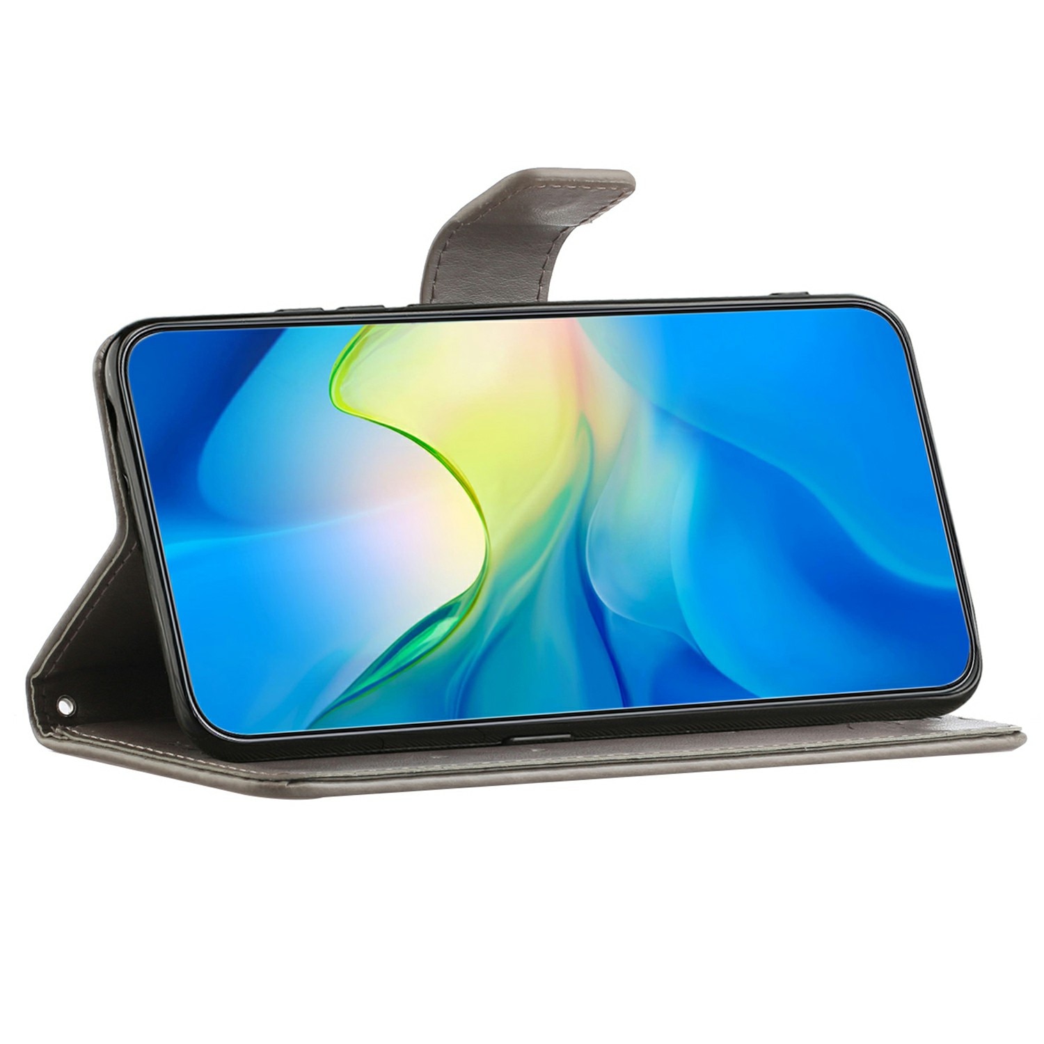 Samsung Galaxy A17 Leren vlinderhoesje Grijs