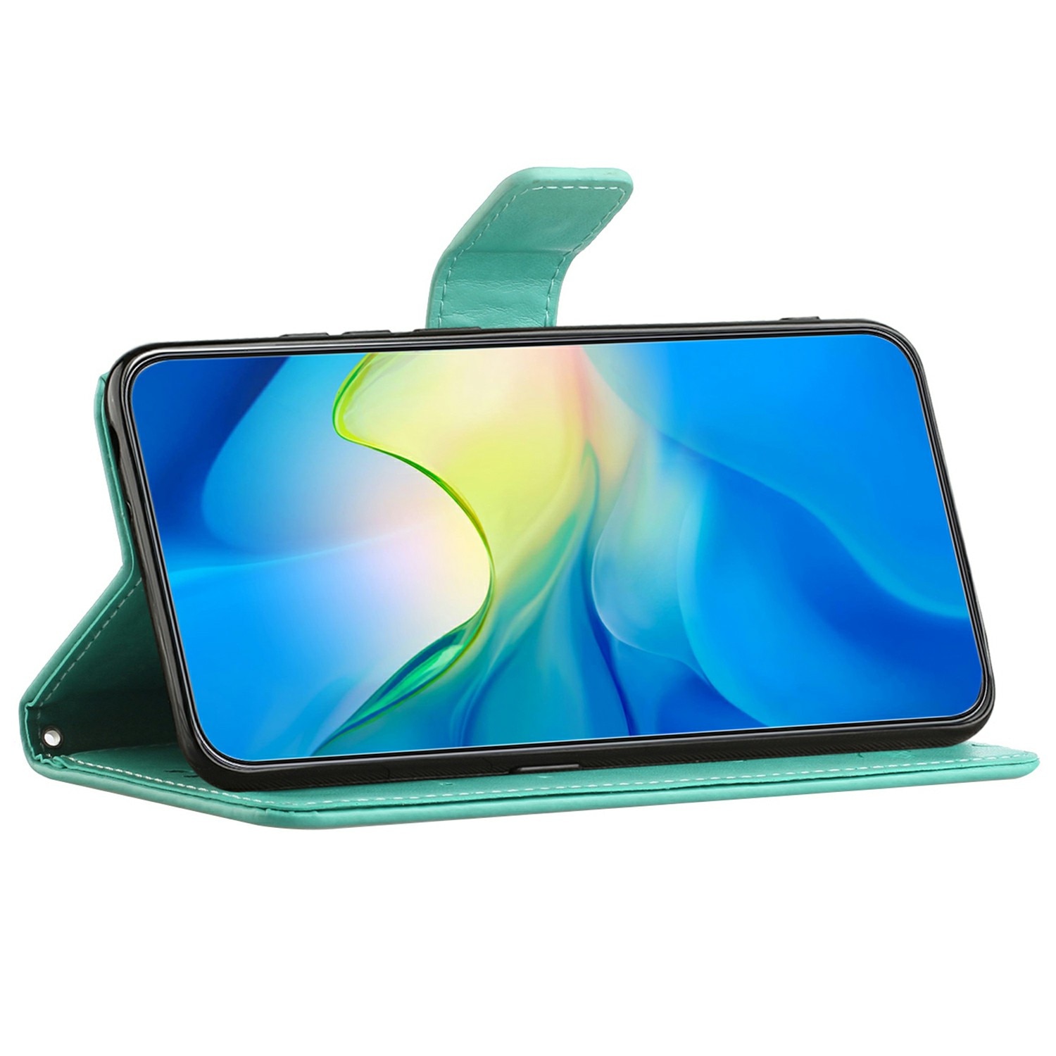 Samsung Galaxy A17 Leren vlinderhoesje Groen