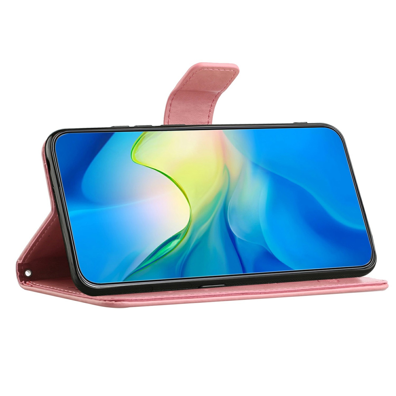 Samsung Galaxy A17 Leren vlinderhoesje Roze