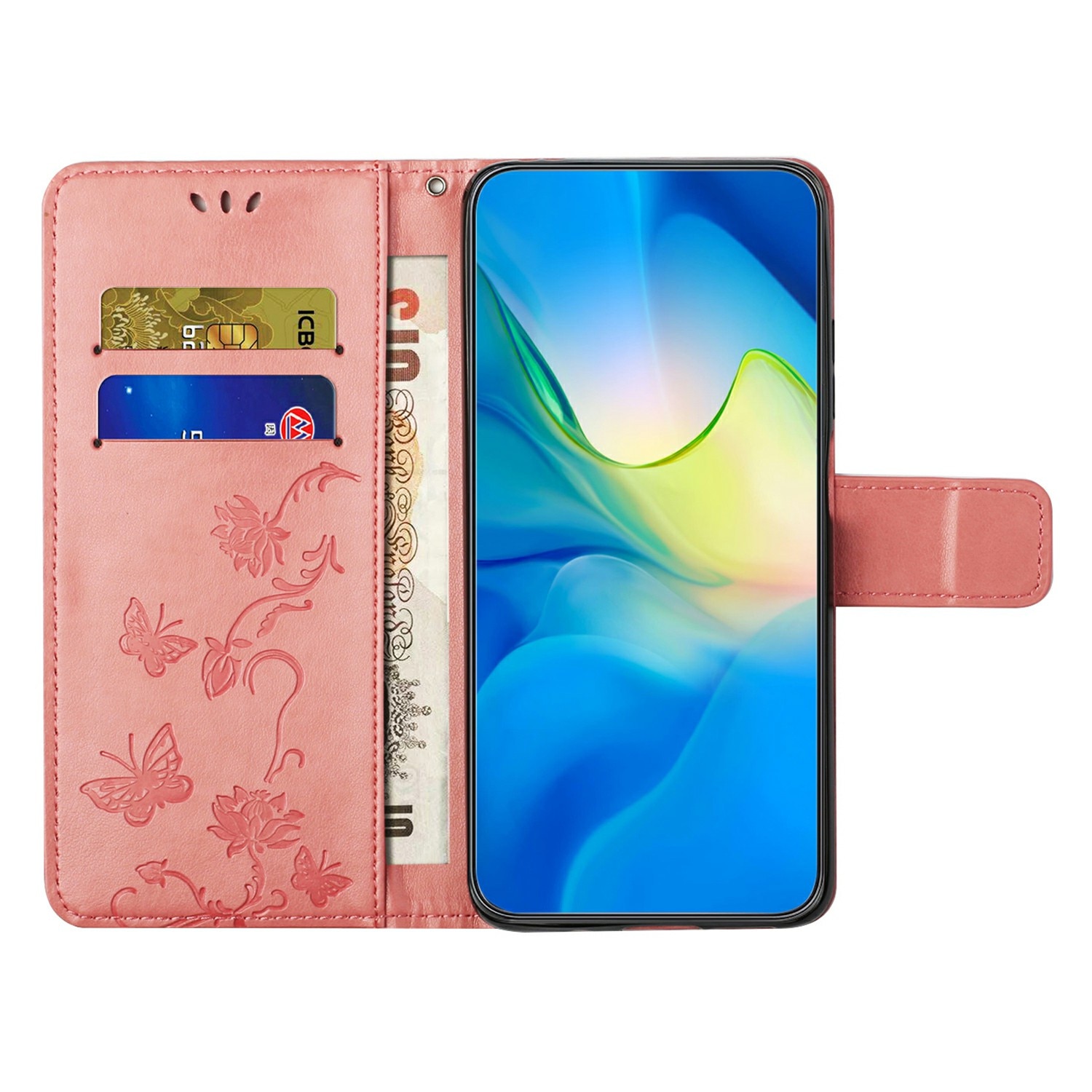 Samsung Galaxy A26 Leren vlinderhoesje Roze
