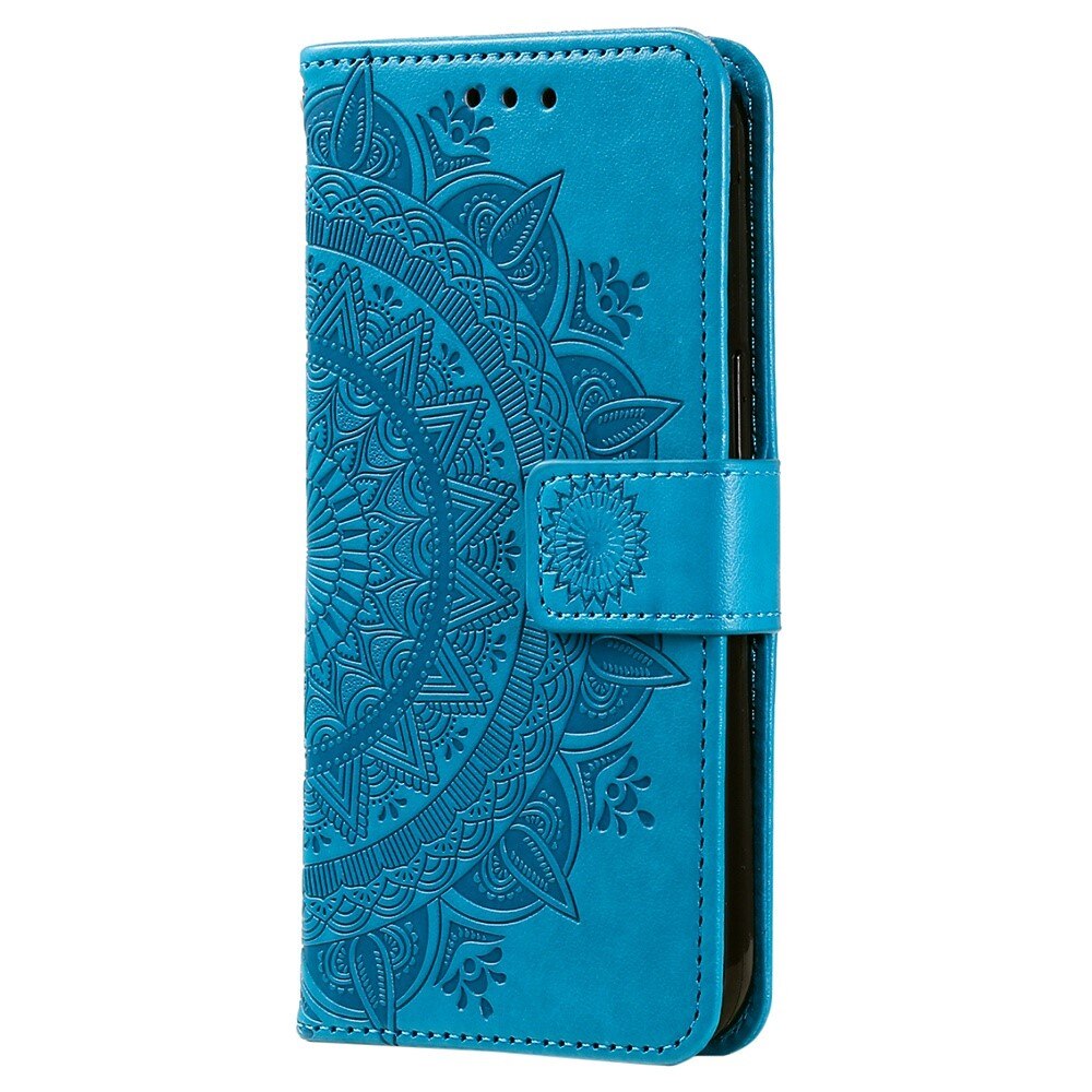 Xiaomi 12T/12T Pro Leren Mandalahoesje Blauw