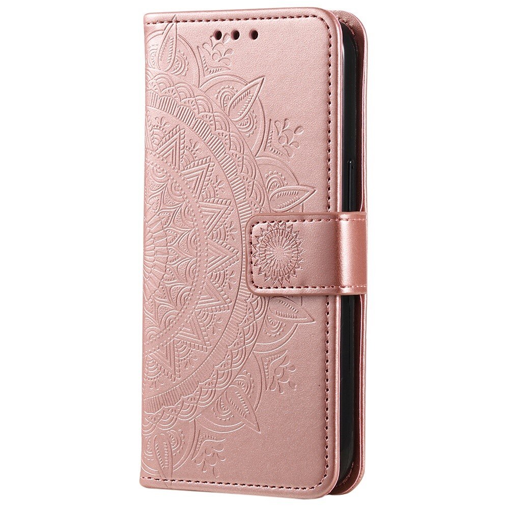 Xiaomi 12T/12T Pro Leren Mandalahoesje Roze goud