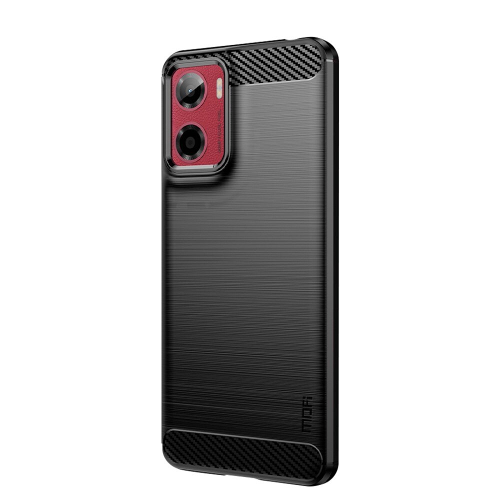 Hoesje TPU Brushed Motorola Moto E15 Zwart
