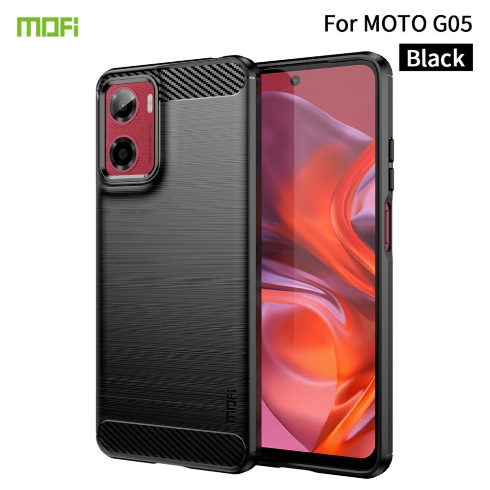 Hoesje TPU Brushed Motorola Moto E15 Zwart
