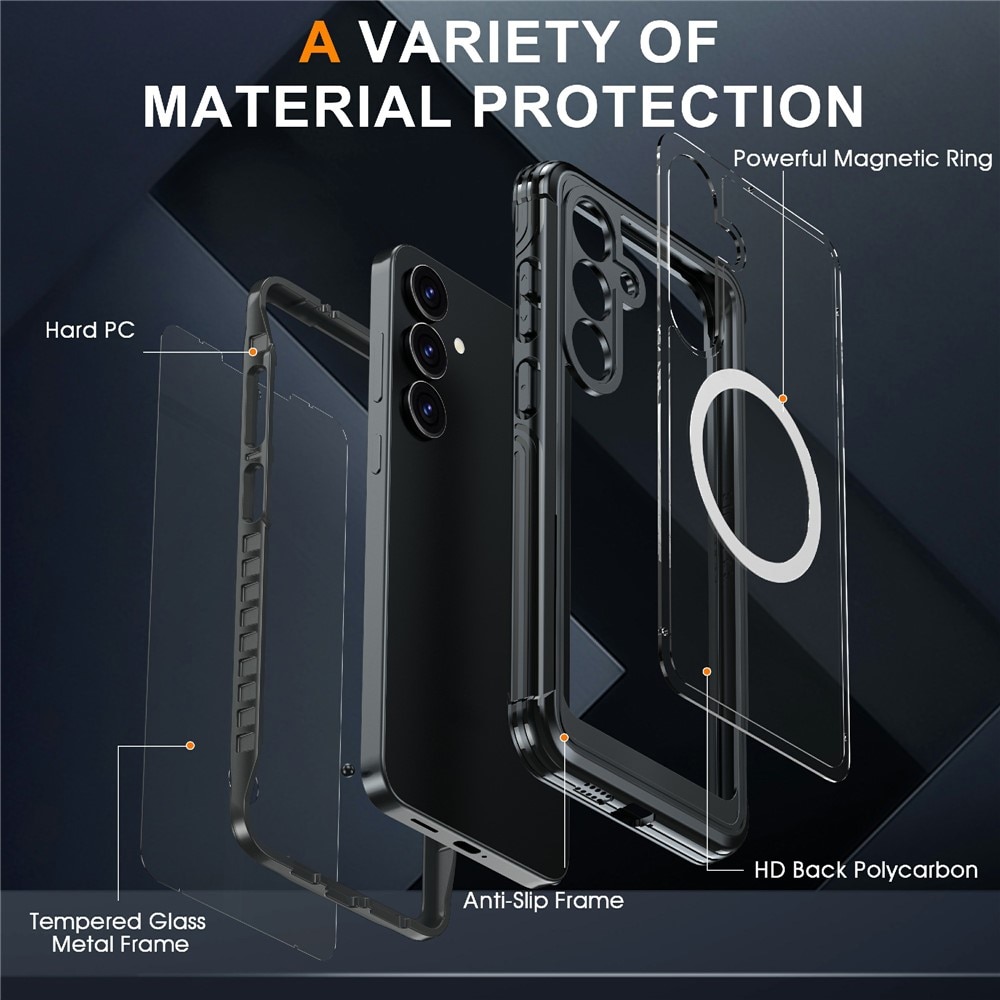 Samsung Galaxy S25 Plus Premium Full Protection Case Zwart