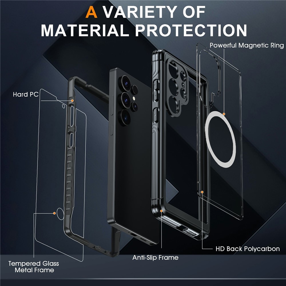 Samsung Galaxy S25 Ultra Premium Full Protection Case Zwart