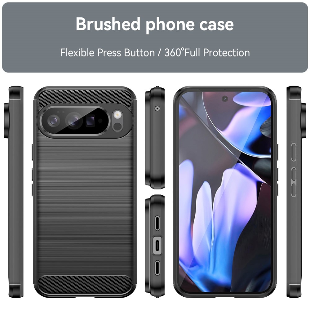 Hoesje TPU Brushed Google Pixel 10 Pro XL Zwart