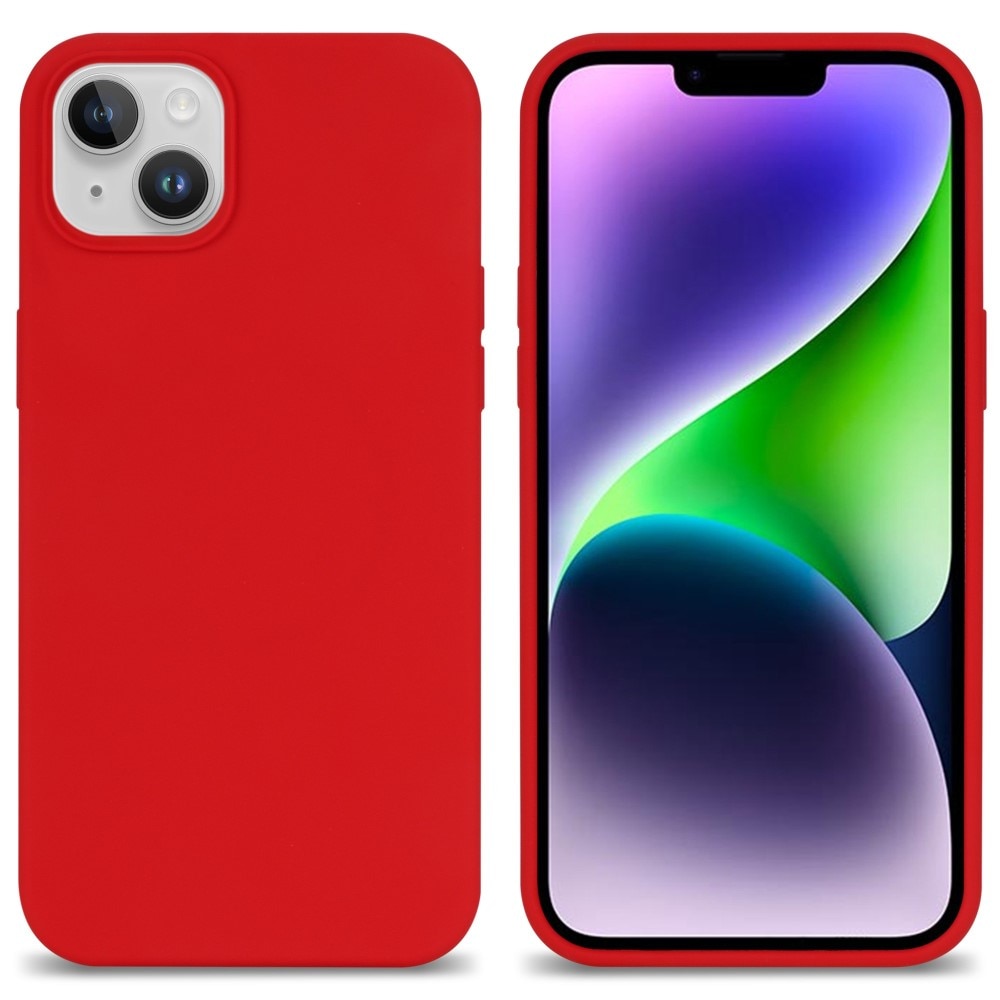 Siliconen hoesje iPhone 14 rood