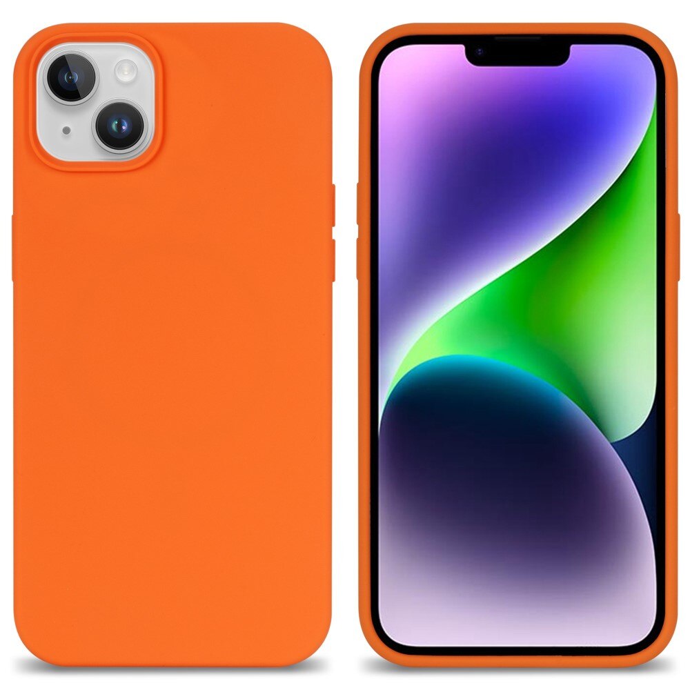 Siliconen hoesje iPhone 14 Plus oranje