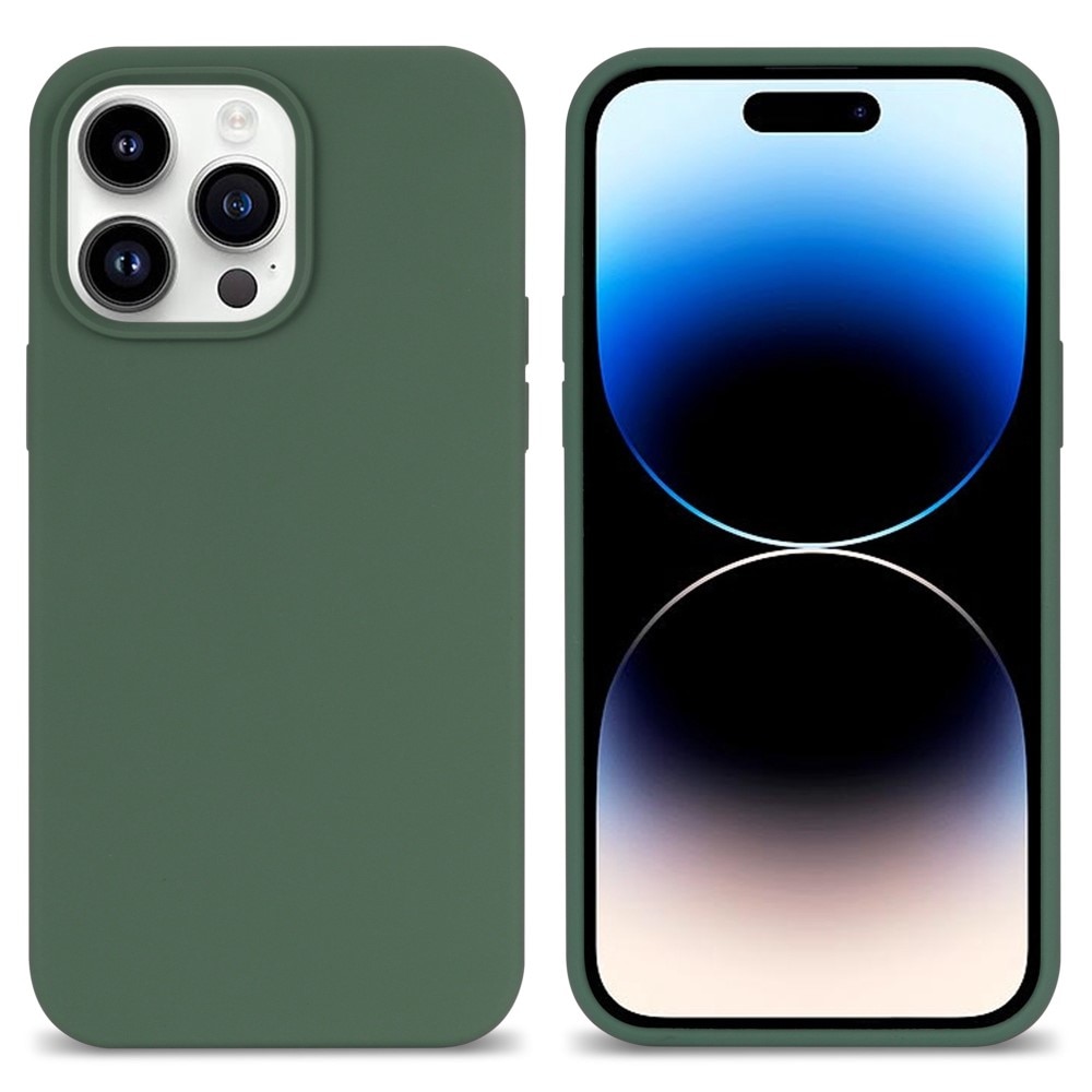 Siliconen hoesje iPhone 14 Pro groen