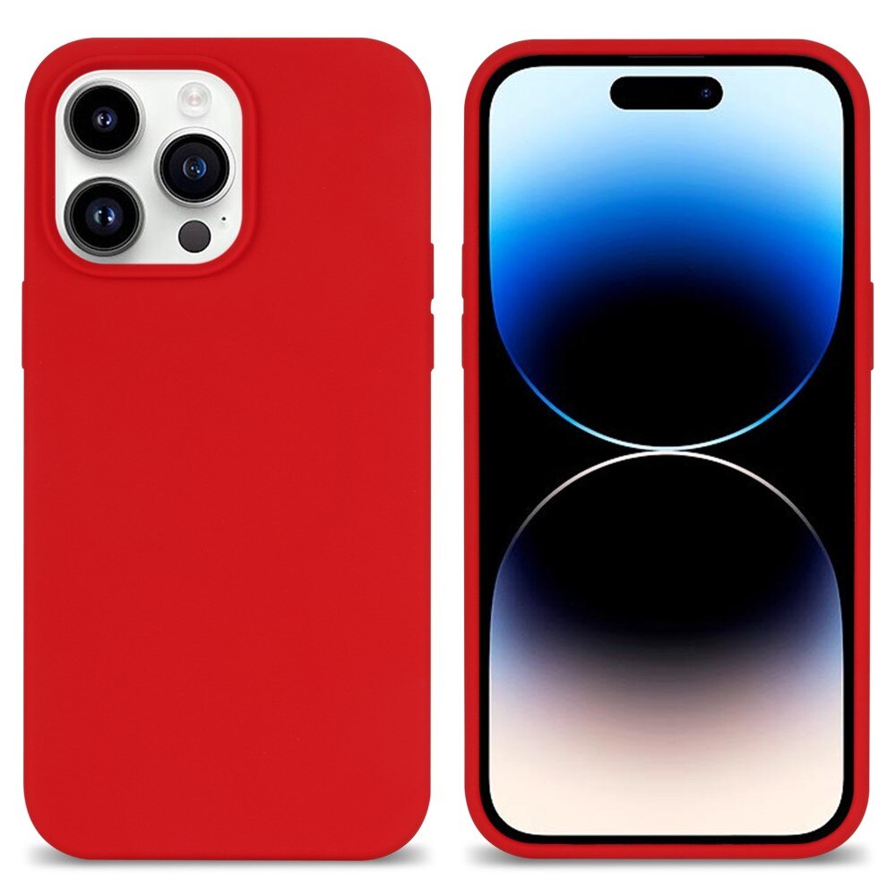 Siliconen hoesje iPhone 14 Pro rood