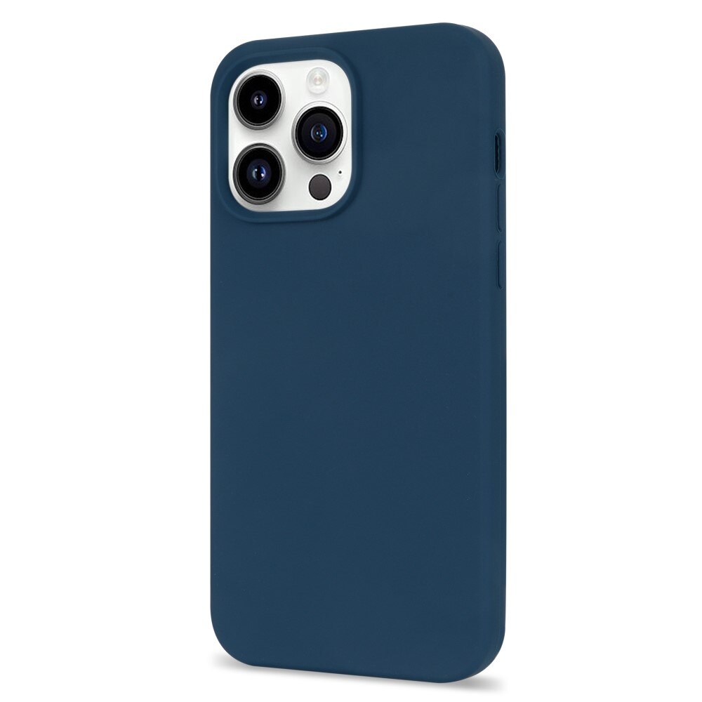 Siliconen hoesje iPhone 14 Pro Max blauw