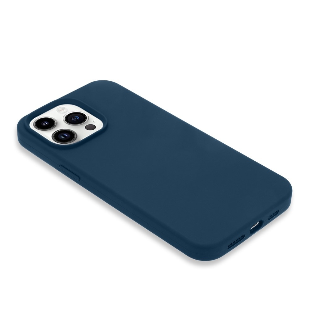Siliconen hoesje iPhone 14 Pro Max blauw