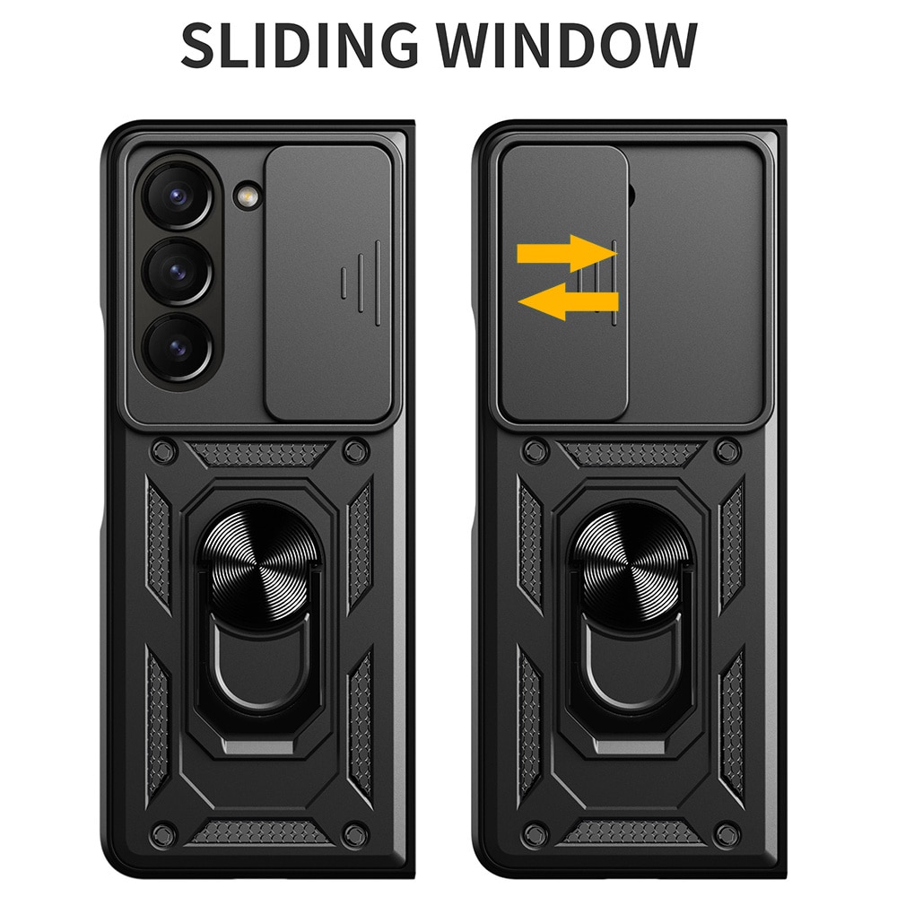 Samsung Galaxy Z Fold 7 Hybridcase Ring+Camera Protector zwart