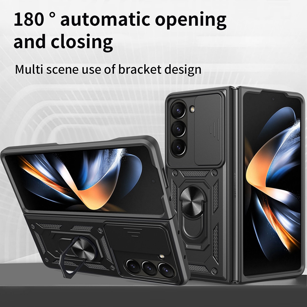 Samsung Galaxy Z Fold 7 Hybridcase Ring+Camera Protector zwart