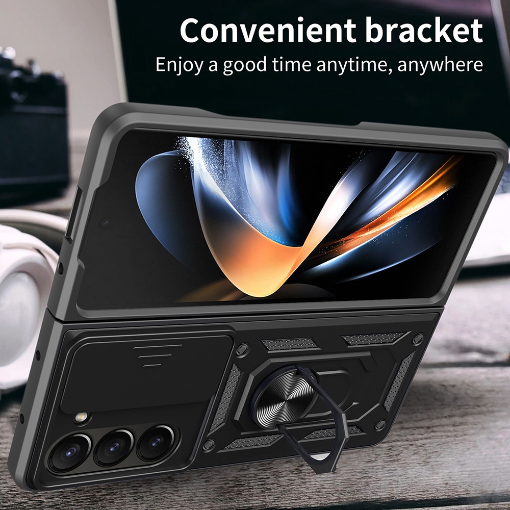 Samsung Galaxy Z Fold 7 Hybridcase Ring+Camera Protector zwart
