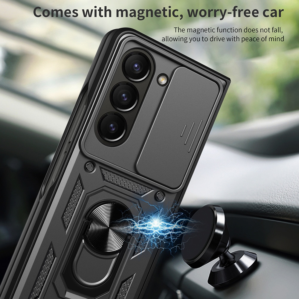 Samsung Galaxy Z Fold 7 Hybridcase Ring+Camera Protector zwart
