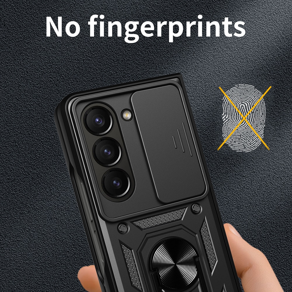 Samsung Galaxy Z Fold 7 Hybridcase Ring+Camera Protector zwart