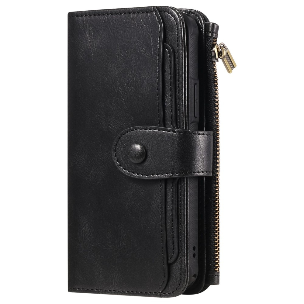 iPhone 14 Pro Max Magnet Leather Multi-Wallet Zwart