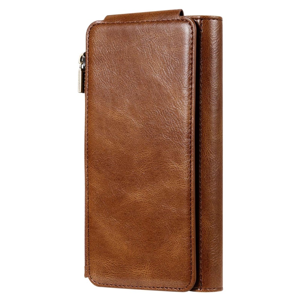 iPhone 14 Pro Magnet Leather Multi-Wallet Bruin