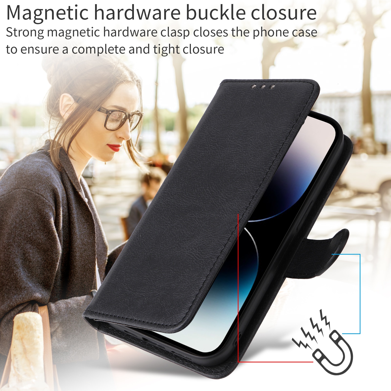 Samsung Galaxy A17 Magneethoesje Zwart