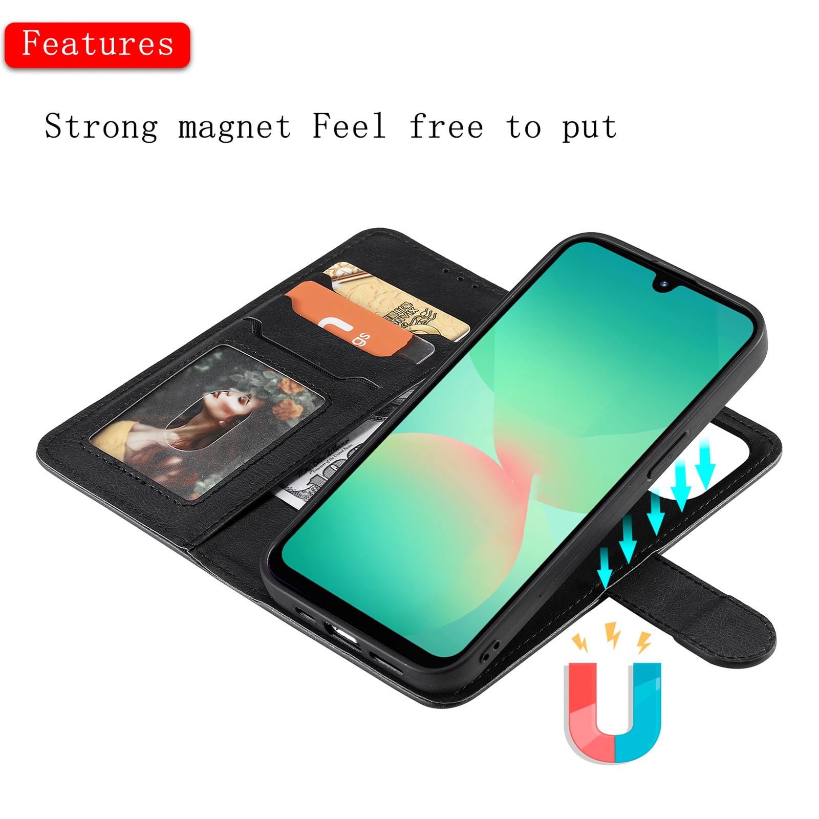 Samsung Galaxy A17 Magneethoesje Zwart