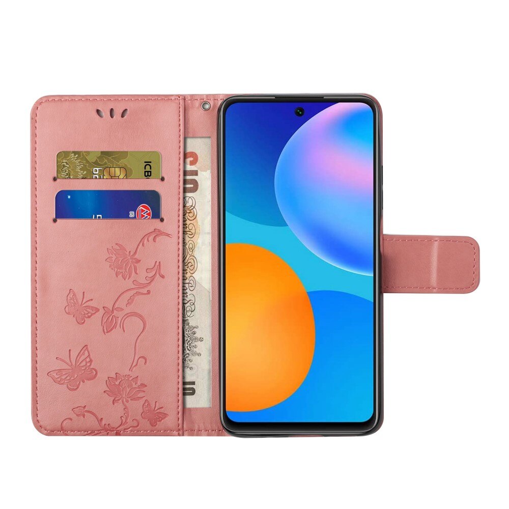 Xiaomi 12T/12T Pro Leren vlinderhoesje Roze