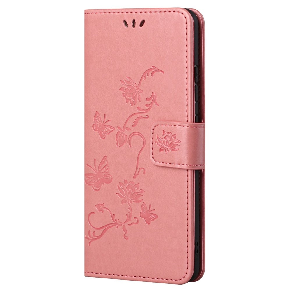 Xiaomi 12T/12T Pro Leren vlinderhoesje Roze