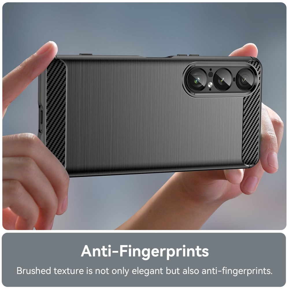 Hoesje TPU Brushed Sony Xperia 1 VII Zwart