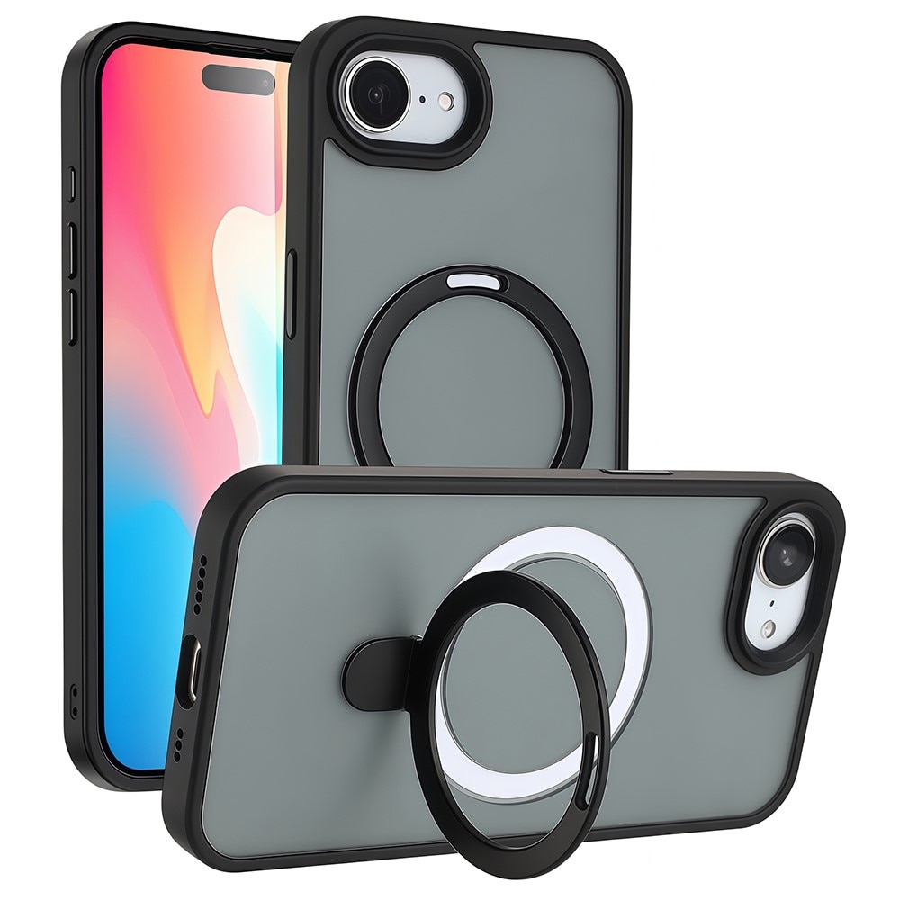 iPhone 16e Hybridcase MagSafe Ring Zwart