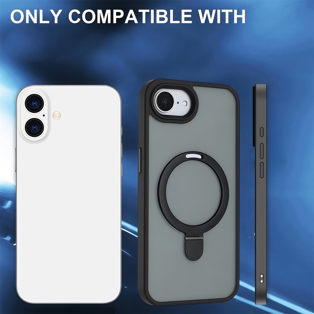 iPhone 16e Hybridcase MagSafe Ring Zwart