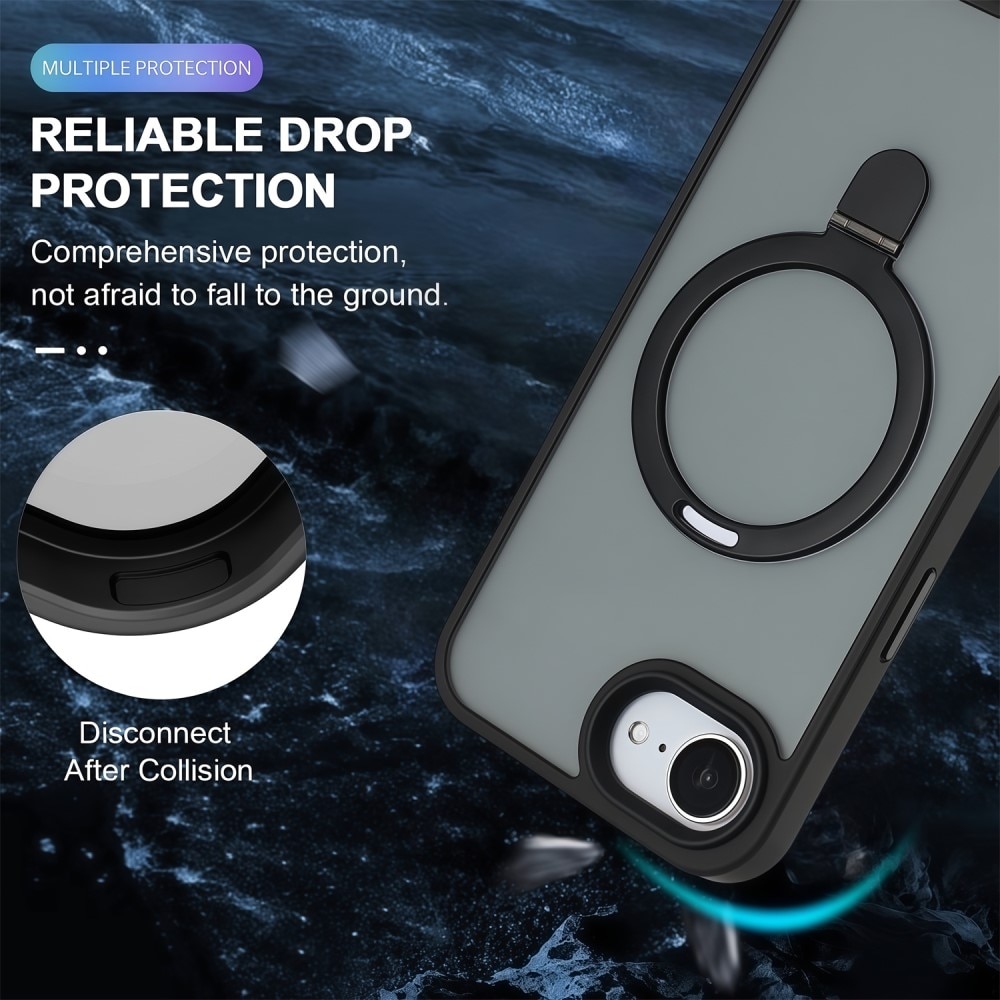 iPhone 16e Hybridcase MagSafe Ring Zwart
