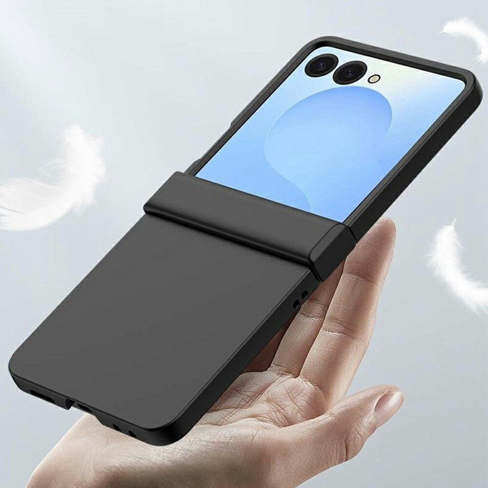 Samsung Galaxy Z Flip 7 Hardcase Gummicoating Hinge Protection Zwart