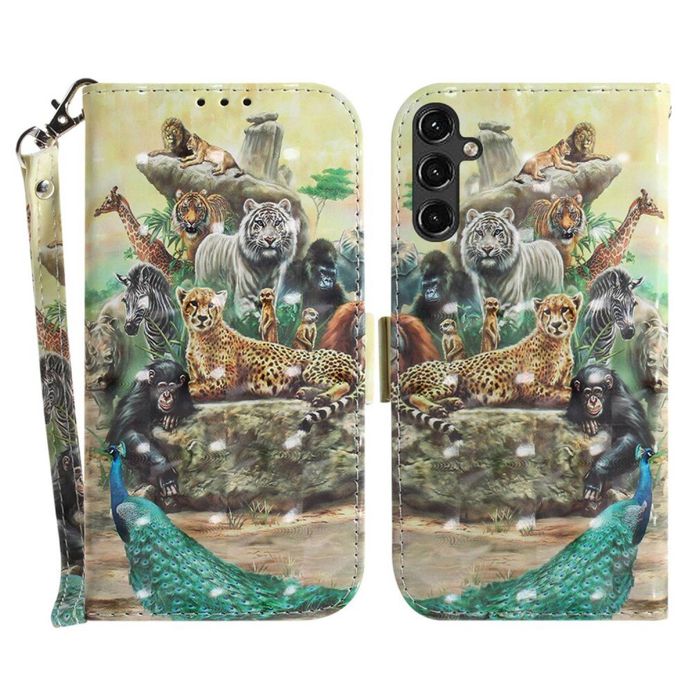 Samsung Galaxy A14 Smartphonehoesje 3D jungle