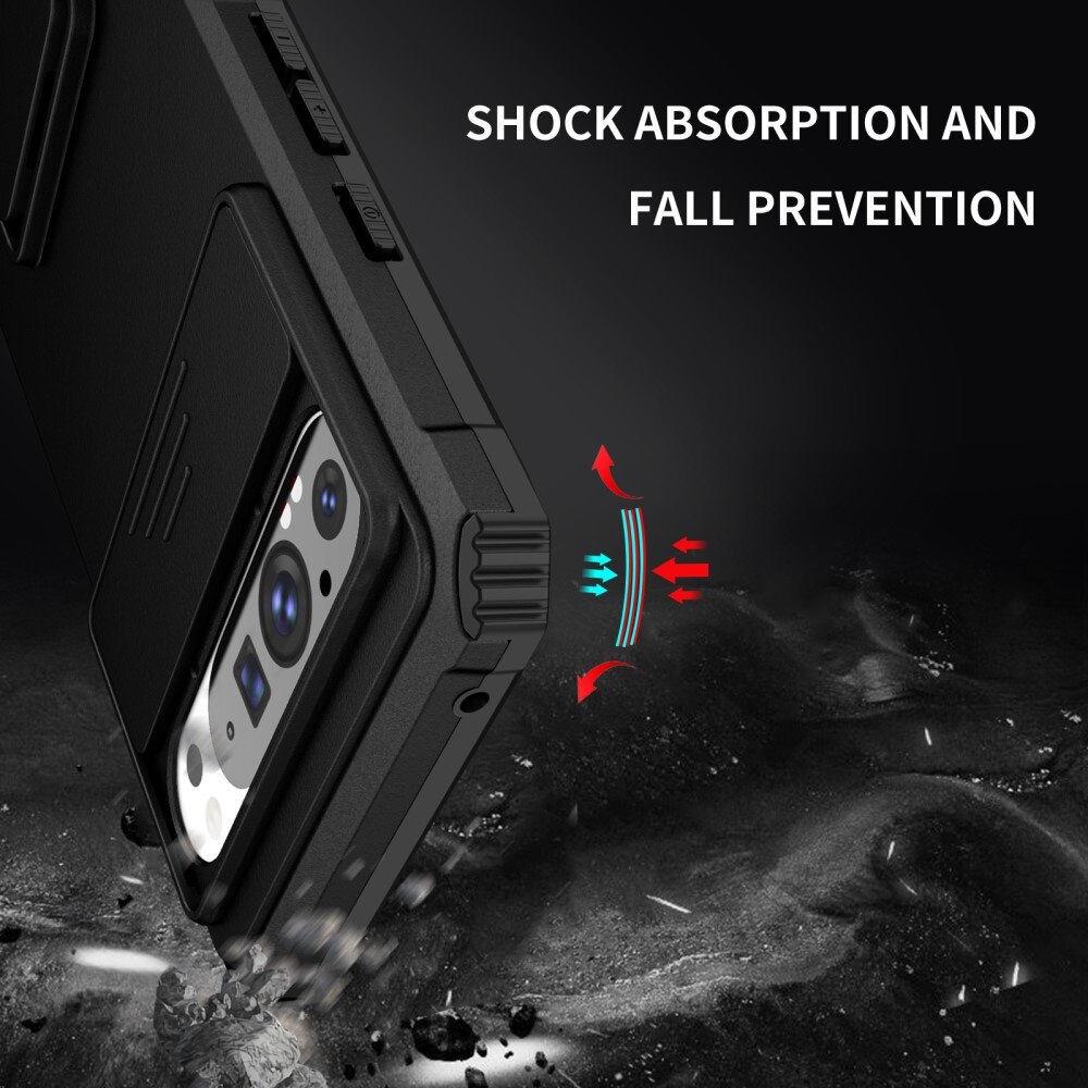 Google Pixel 9 Pro XL Kickstand Hoesje met Camera Protector Zwart