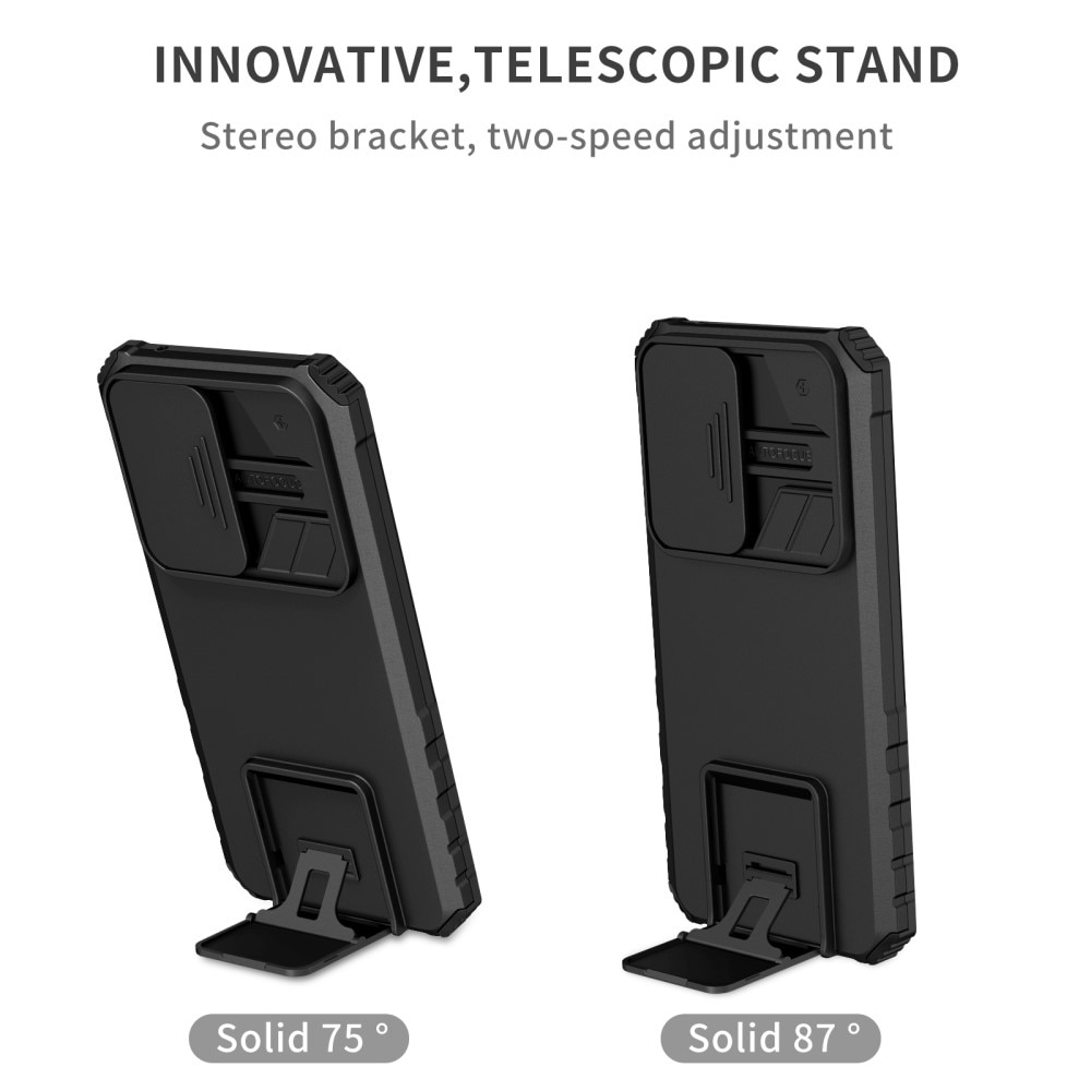 Samsung Galaxy A56 Kickstand Hoesje met Camera Protector Zwart