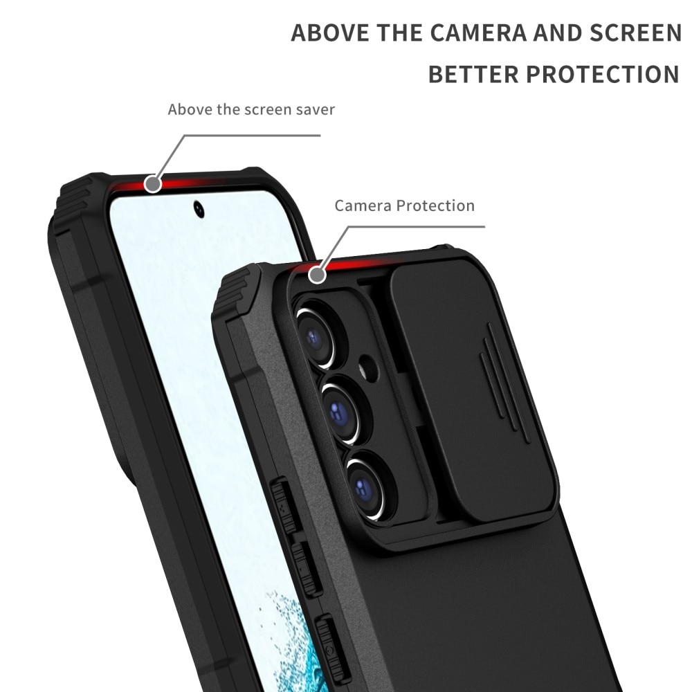 Samsung Galaxy A56 Kickstand Hoesje met Camera Protector Zwart