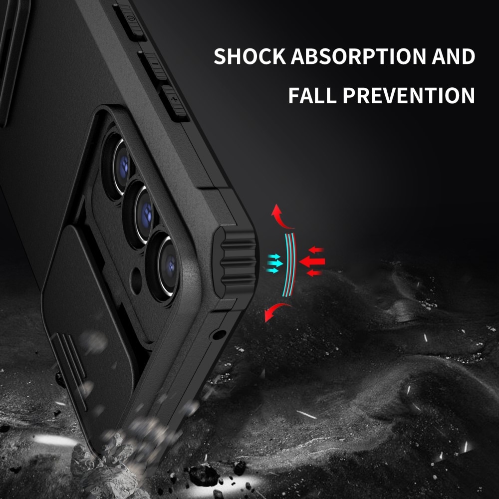 Samsung Galaxy A56 Kickstand Hoesje met Camera Protector Zwart