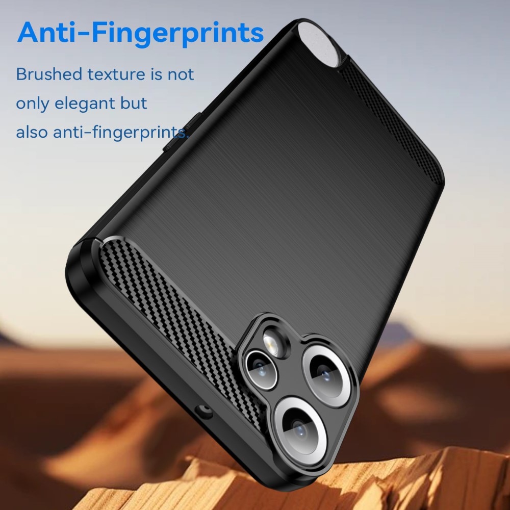 Hoesje TPU Brushed Nothing CMF Phone 2 Pro Zwart