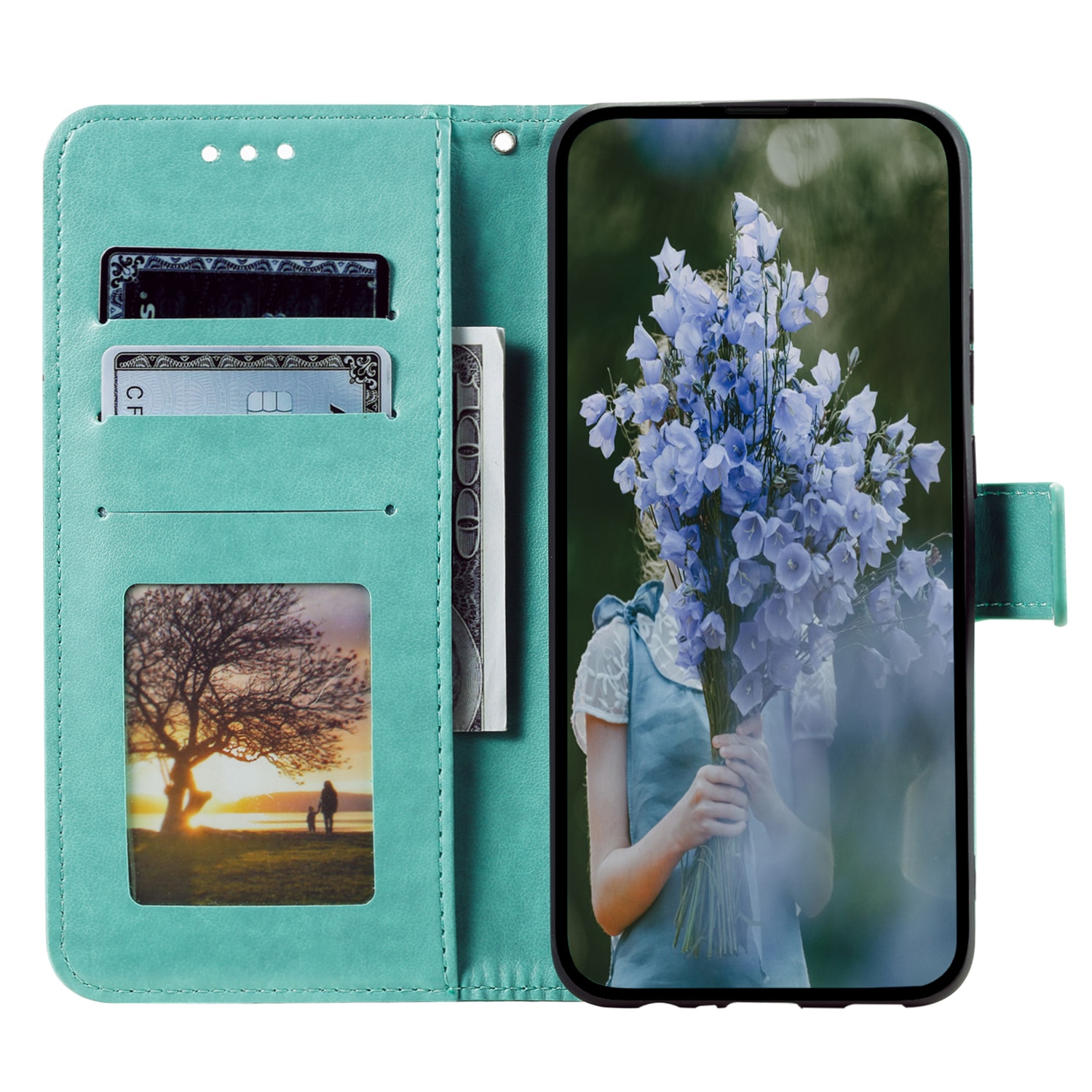 Samsung Galaxy A17 Leren Mandalahoesje Groen