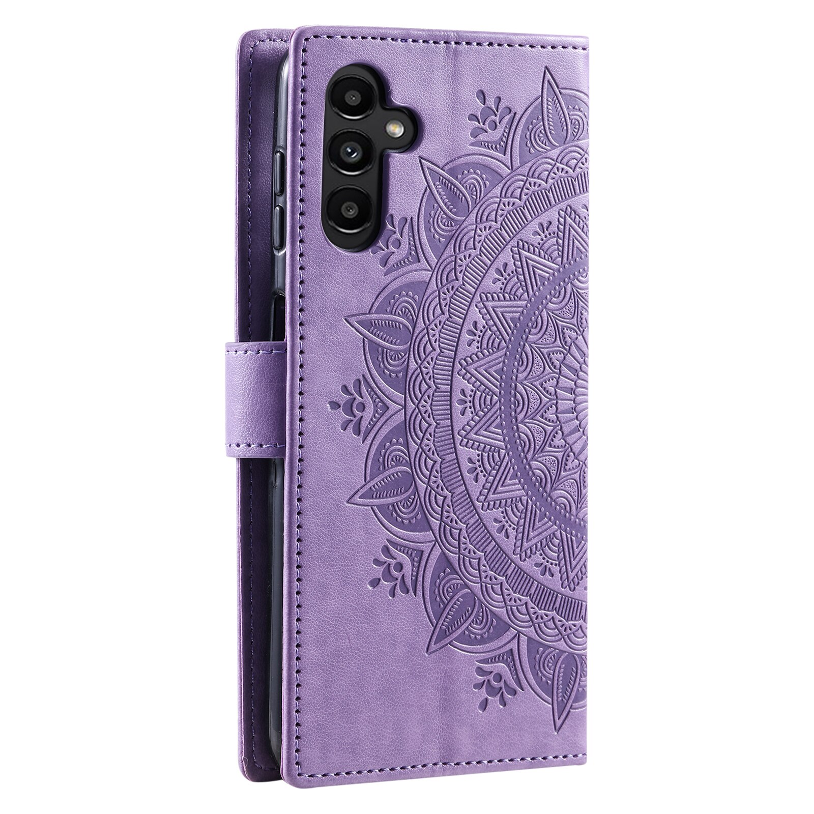Samsung Galaxy A17 Leren Mandalahoesje Paars