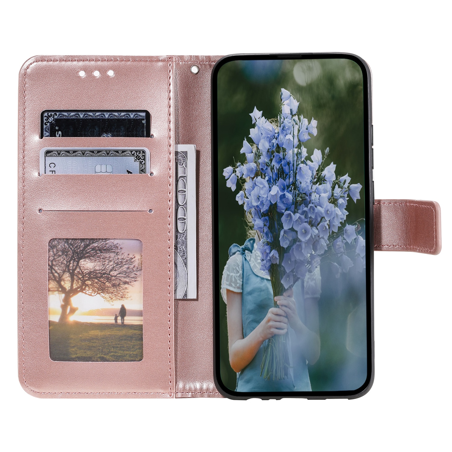 Samsung Galaxy A17 Leren Mandalahoesje Rosé goud