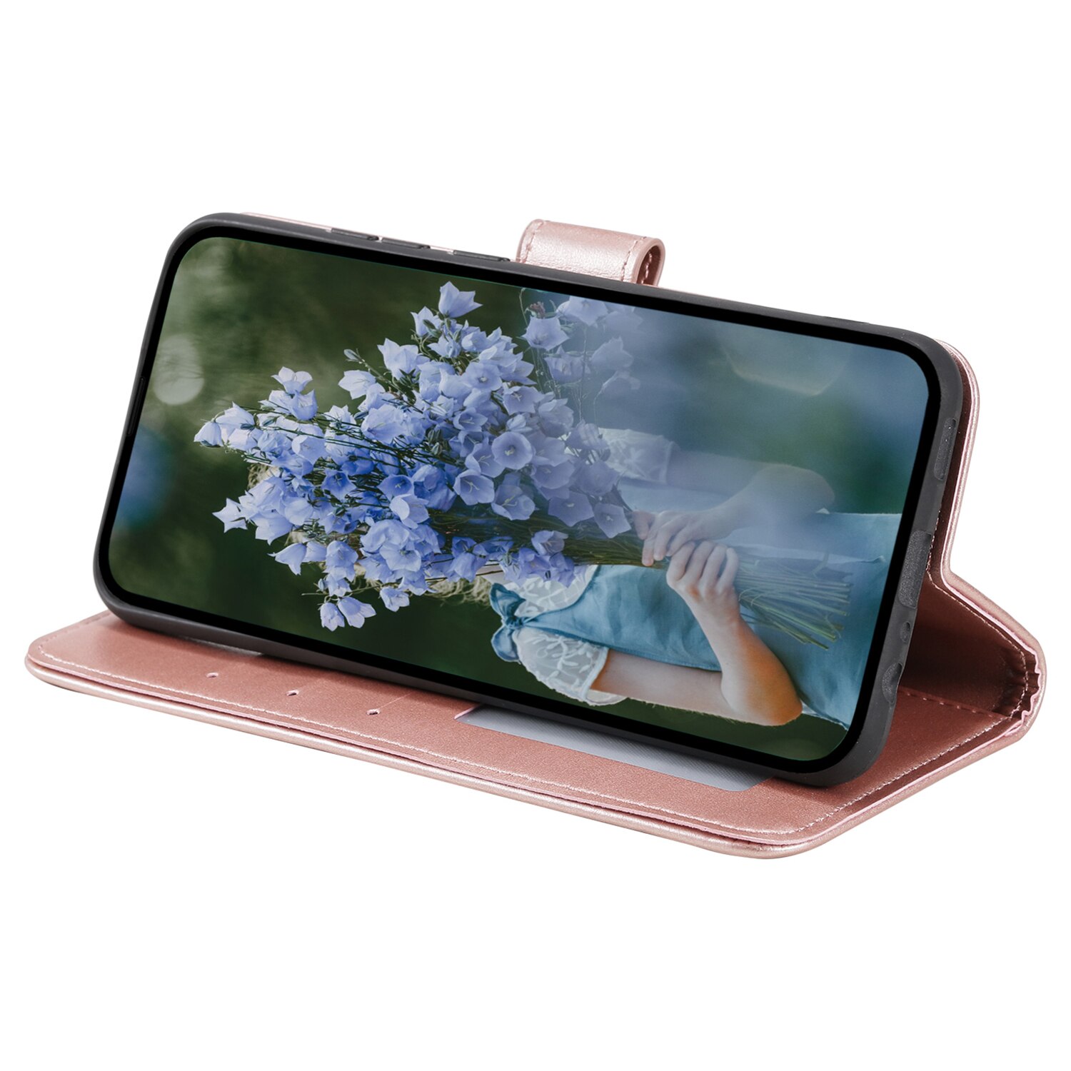 Samsung Galaxy A17 Leren Mandalahoesje Rosé goud