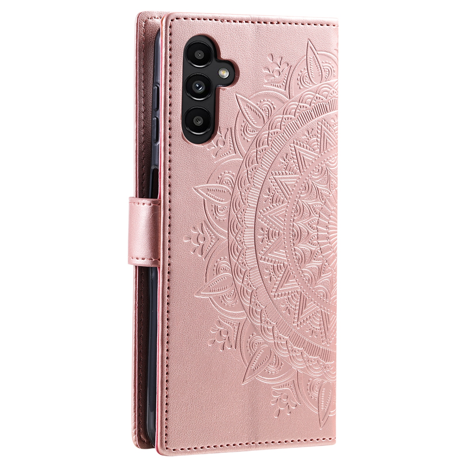 Samsung Galaxy A17 Leren Mandalahoesje Rosé goud