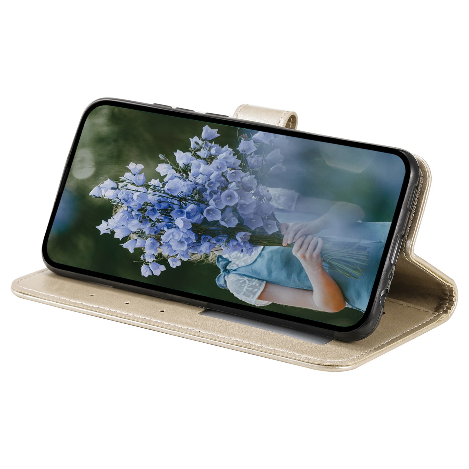 Samsung Galaxy A17 Leren Mandalahoesje Goud