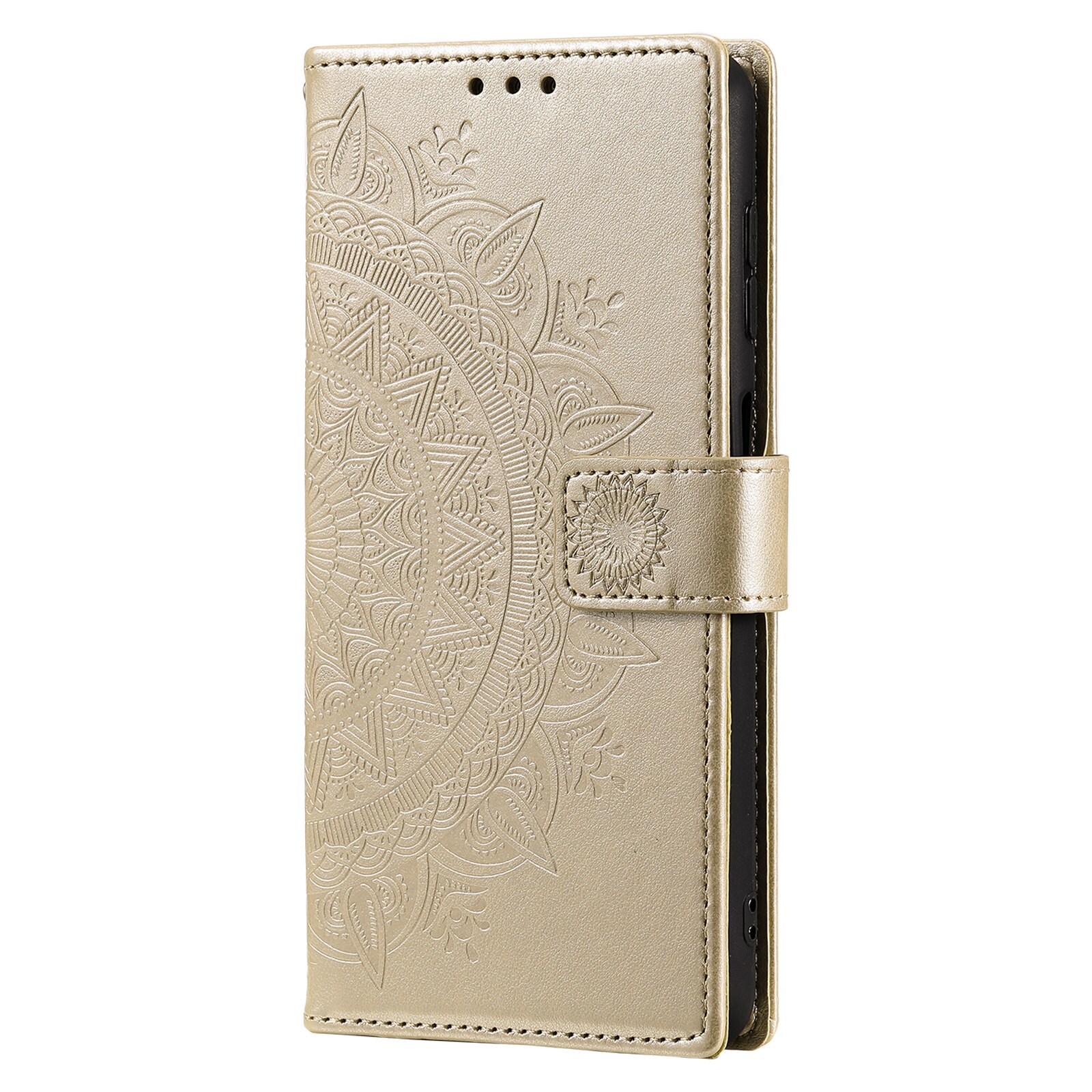Samsung Galaxy A17 Leren Mandalahoesje Goud