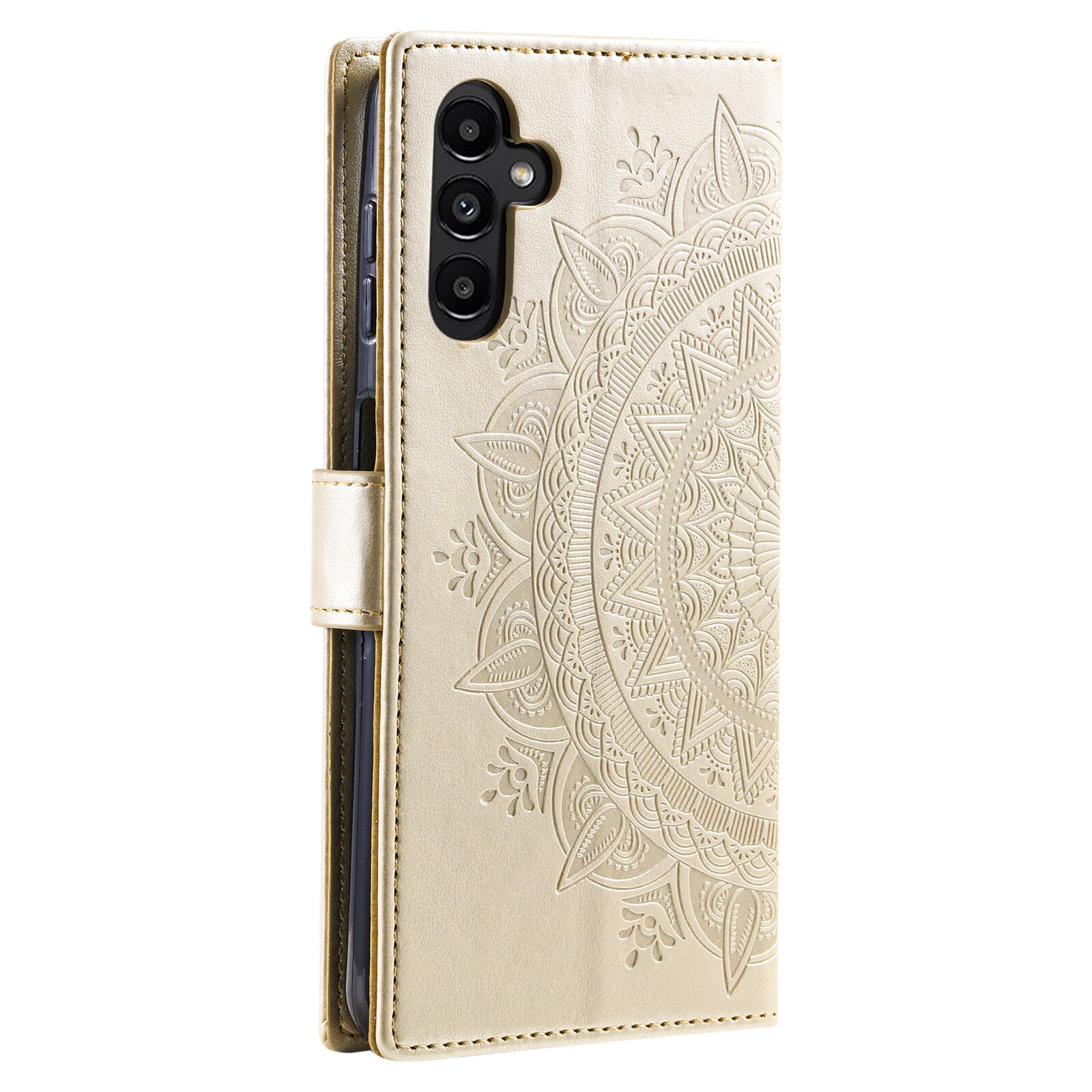 Samsung Galaxy A17 Leren Mandalahoesje Goud