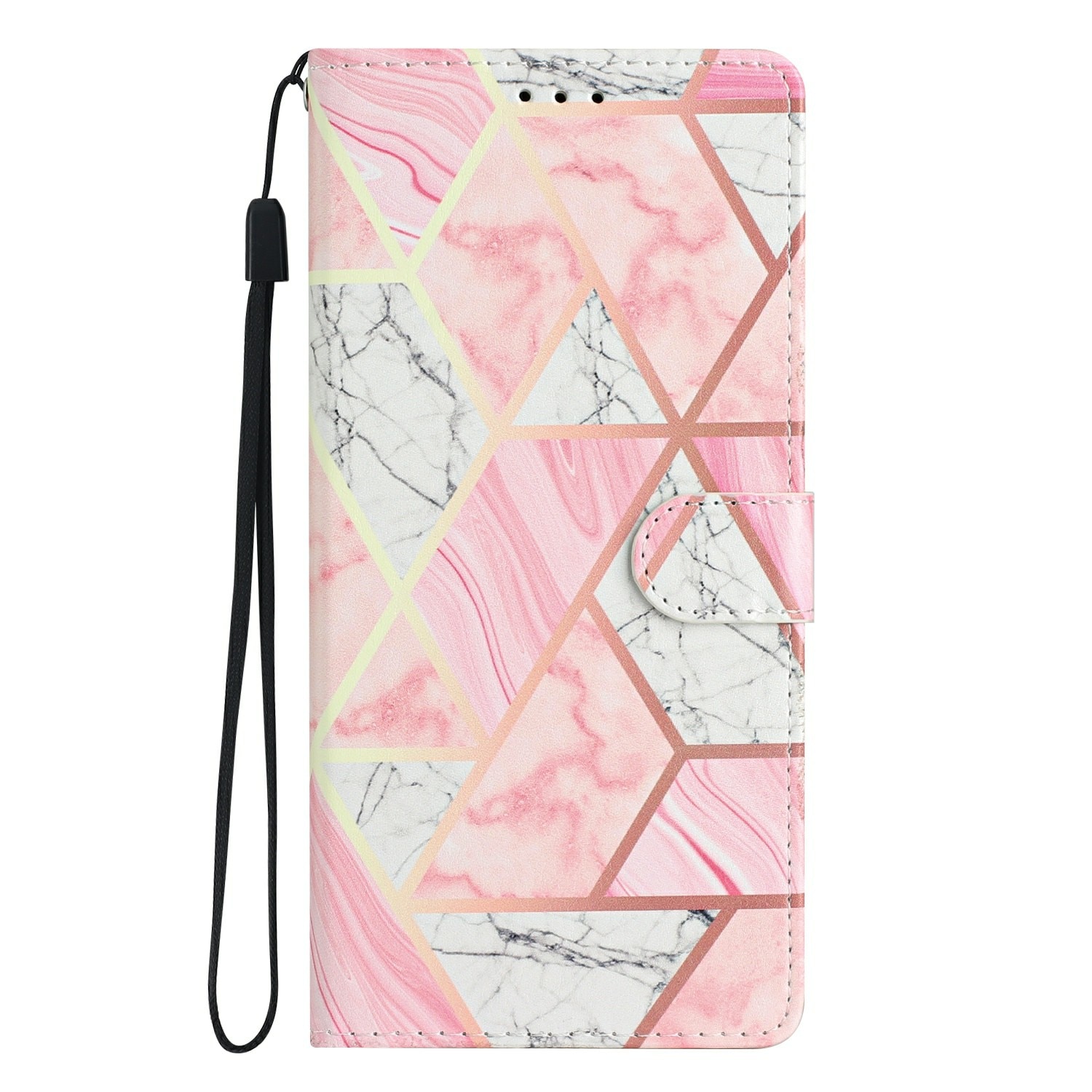 Samsung Galaxy A17 Smartphonehoesje roze marmer